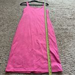 ZARA Pink Knit Jersey Midi Scoop Neck Dress Barbiecore Large bubblegum hotpink Photo 4