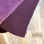 Vintage Pursuits, Ltd. size Small Genuine Leather and Sweater Combo Jacket Purple Photo 5