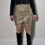 NBD REVOLVE  Cintia Mini Skirt Gold Sparkly Size Medium Photo 6