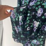 Belle Sky  Chiffon Floral Print Strappy V-Neck Long Sleeve‎ Faux Wrap Blouse L Photo 5