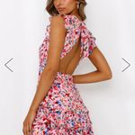 Hello Molly  pink blue floral dress Photo 4