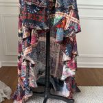 Suki So Juliet Hi Low Kasbah Print Tiered Ruffle Bandana Patchwork Boho Dress $3 Red Size L Photo 6