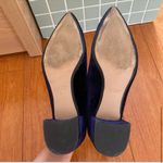 ZARA Velvet Blue Block Heel Shoes Photo 7