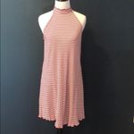 ZARA  Red Dress Striped Ribbed Photo 1
