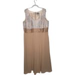 R & M Richards 2000s Champagne Formal Dress & Brocade Jacket 22W Photo 5