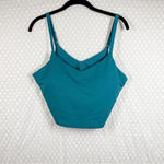Athleta NWT Green Teal Elation V Neck Longline Bra Photo 1