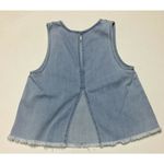 Aerie  Womens Chambray Sleeveless Top Flyaway Tank Size XS Raw Hem Light Blue Photo 1