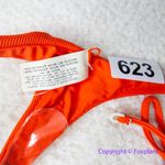 New! Set! Zulu & Zephyr Free People Tie Curve‎ Brief Bikini, size 2 Red Photo 14