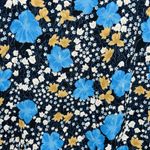 Ann Taylor NWT Blouson Midi Dress Navy Floral Sz 14 Short Sleeve Lined Photo 10