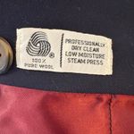 Vintage JH Collectibles 100% Wool Long Overcoat Navy Made in USA Minimalist L Blue Size L Photo 7