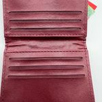 Badgley Mischka  Womens Short Bifold Card Wallet Plum Burgundy Vegan Leather NWT Photo 7