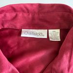 Vintage 90s Chadwick’s Burgundy Dark Red Faux Suede Shacket Button Down Shirt XL Size 14W Photo 4
