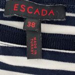 ESCADA Striped Boat Neck Top Size M White Size M Photo 3