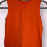 hB:Brats_01 Orange Vneck Crop Top Large Photo 0