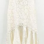 Betsy and Adam Womens Vintage 90s Ivory Lace Bridal Prom Formal Dress Size 16 Photo 0