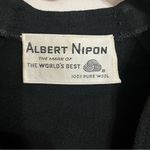 Women’s Albert Nipom Pure Wool Dress & Jacket Set Black Jewel Button Size Small Photo 1