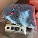 American Vintage vintage solutions denim vest embroidered patriotic flag heart patches Photo 5