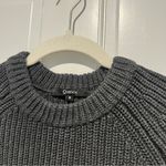 Quince 100% Organic Cotton Fisherman Crew Sweater Small Charcoal Gray Photo 2