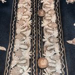 Soft Surroundings  Vintage 100% Wool Floral Embroidered Jacket Cardigan‎ Black XS Photo 3