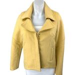 Tanya Taylor 100% Silk Women's Yellow Wool Knit Long Sleeve Coat Jacket Size 6 Photo 0