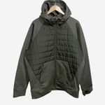 Reebok  olive green quilted full zip hooded jacket men's XL‎ Photo 0