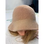 Wool Cloche‎ Hat Womens Tan Beige Vintage Style Soft Warm Fall Winter Photo 1