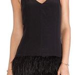 Saylor black feather mini dress Photo 0