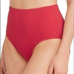 Sea Level Essentials Mid Rise Bikini Bottom Red Size 6 US NWT Photo 4