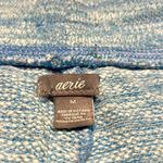 Aerie - Heather Blue Boho Cotton Shorts with Drawstring & Stripes- Size Medium Photo 7