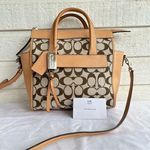 Coach  Signature Jacquard Bleecker Riley C Dreamer Satchel Crossbody Photo 0