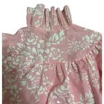 Alternative Chic Vtg 80s  Pink Robe 1X Floral‎ Ruffle Granny Babydoll Pocket USA Photo 5