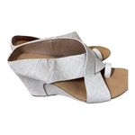 Kenneth Cole Gentle Souls by  White Snake Print Leather Wedge Sandals Size 10 Photo 3