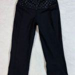 Lululemon Gather & Crow Crop II Shine Dot Black Lace Play Dark Slate Size 4 Photo 3
