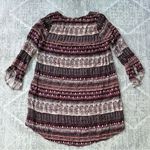 Billabong  Sz XS Take Me Away Dress in Pinot Maroon Boho Longsleeve Paisley Dress Photo 3