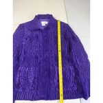 Great cavalier by st paul Purple Crinkle Velvet Jacket Collared Button Up L Size L Photo 2