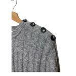 Sézane Sezane Manon Ribbed Sweater Dress Gray Women’s Small Long Sleeve Midi Button Photo 8
