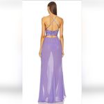 Retrofête Retrofete Larissa Dress in Dusty Lilac Purple Large Silk NWT Corset Semi Sheer Photo 1