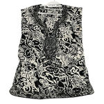 New York And Company  Black and White Graphic Blouse Photo 0
