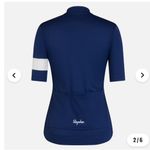 Rapha Women’s Core Jersey Navy Blue White Stripe Cycling Biking Athletic Size L Photo 2