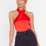 Nasty Gal Halter Satin Cami Top Photo 3