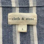 Anthropologie CLOTH & STONE‎ Ruffle Sleeveless Crossover Romper Zuma Beach Stripe Size L Large Photo 8