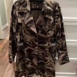 Inc international  concepts Woman’s Green Camouflage Trench coat / blazer size large Photo 0