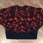 Joie  Camo wool sweater Navy and maroon Photo 6