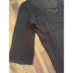 Crochet knit beach cover up tunic mini dress size small black Black Photo 2
