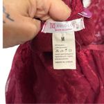NWT Lace Burgundy Lingerie Set Babydoll Criss Cross mini sleep sz medium Sexy Photo 4