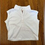 Mono B Cropped Sleeveless Athletic Wear Tank Top Size Small in White Photo 0