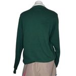 Vintage Grandma Sweatshirt with Collar Dark Green Welcome Birds Pinecone Design Size L Photo 1