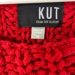Kut From The Kloth  Valerie Medium Red Chunky Oversized Knit Holiday Sweater Photo 1
