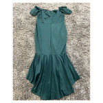 SheIn Curve High Low Off The Shoulder Ruffle Dress in Green, Size 2XL Photo 3