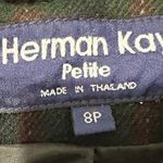 Herman Kay Petite Hooded Wool blend Coat size 8P plaid black fall schoolgirl Photo 3